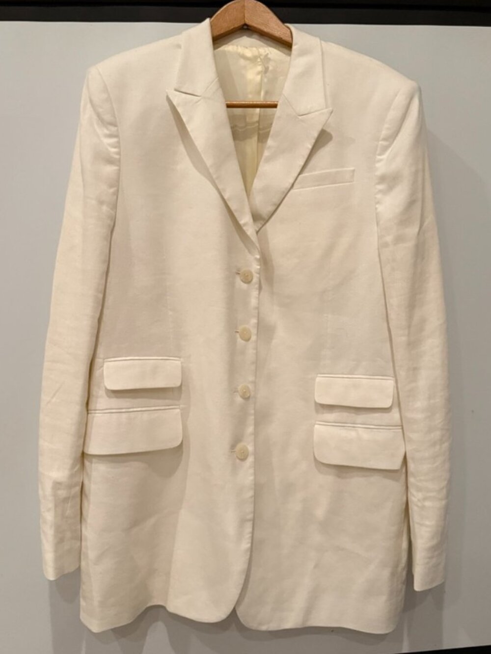 Eckhaus Latta White Studio Blazer